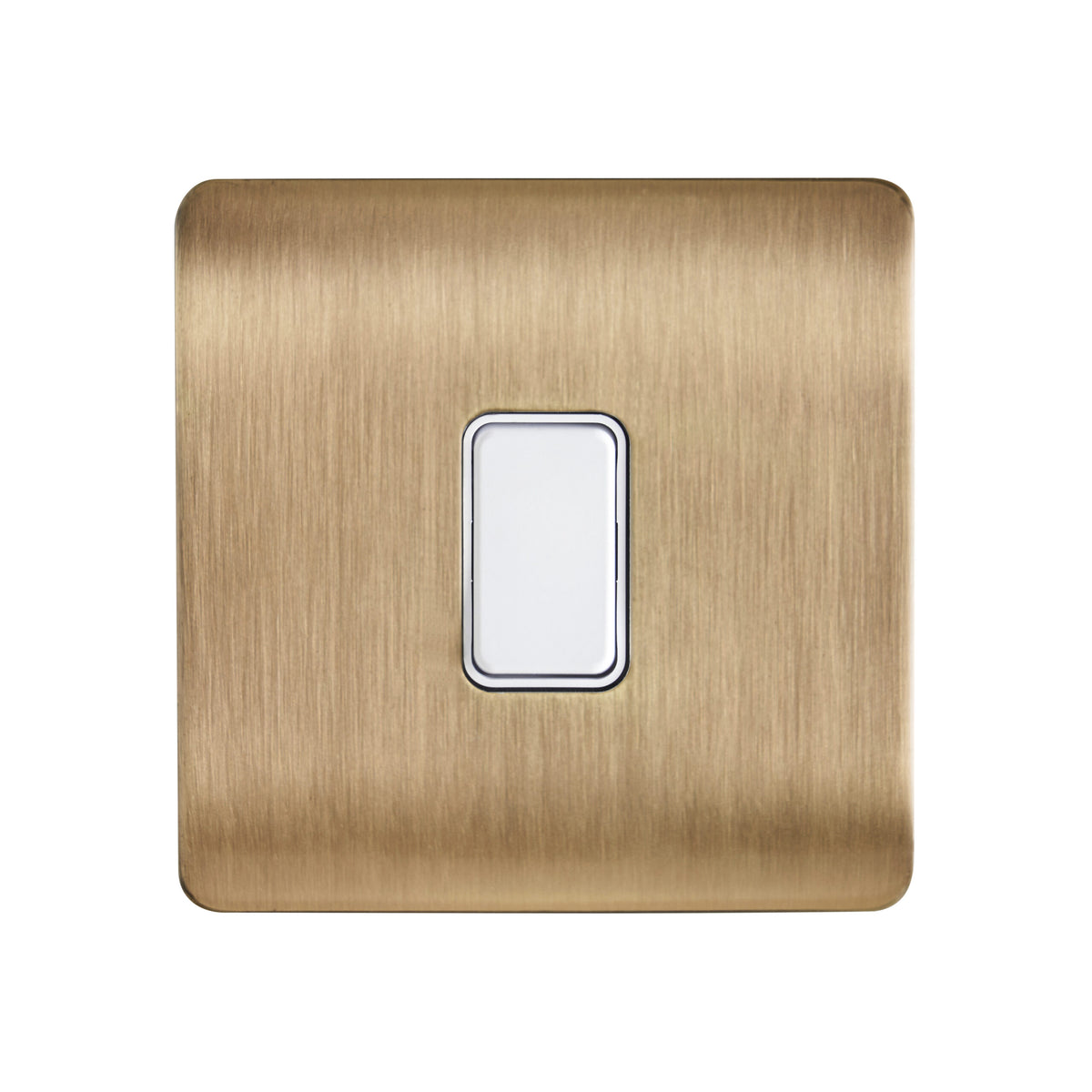 Kinetic Plated 1 Gang Grid Switch Satin Brass -Order Back Plate & Switch Separately