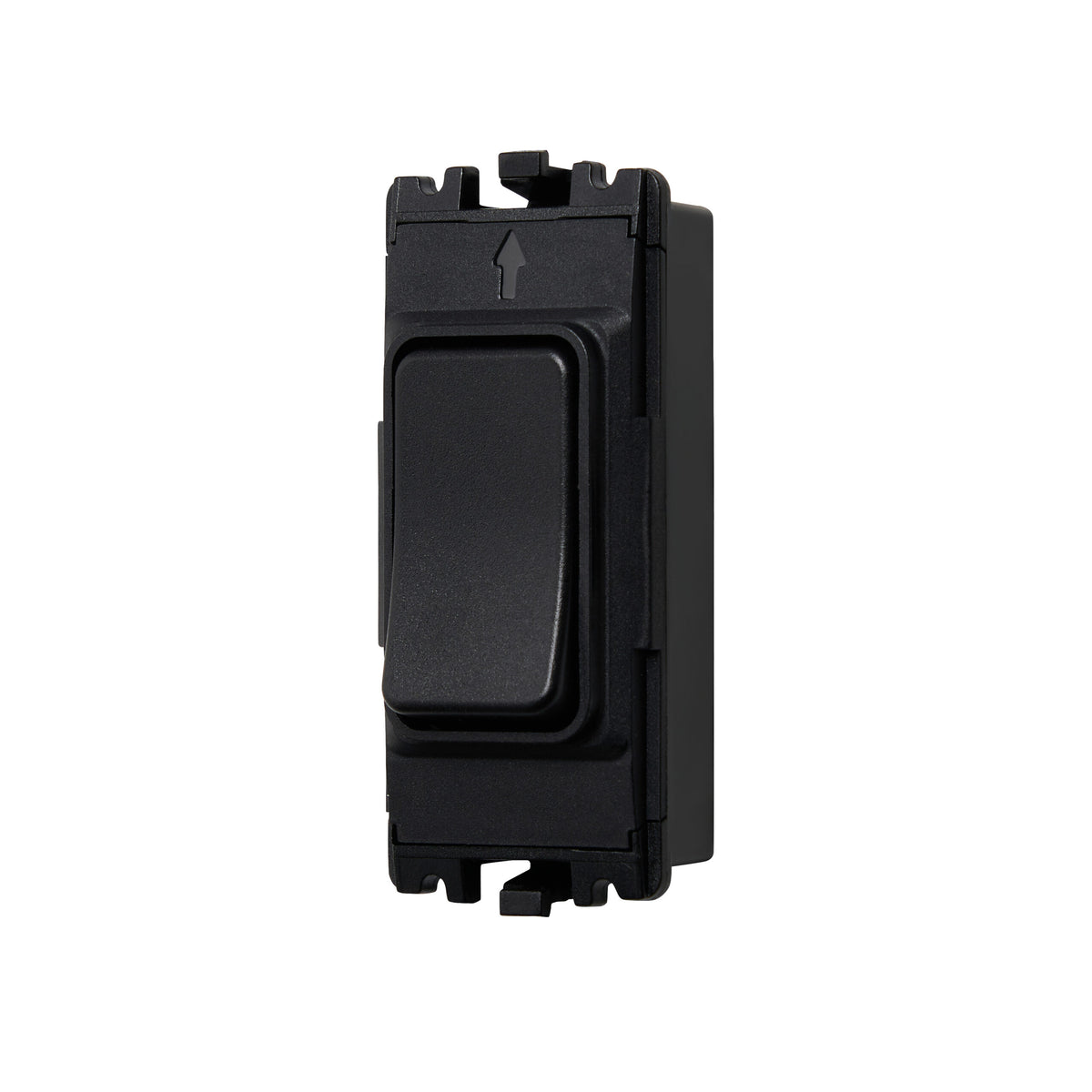 1 Gang Slim Grid Kinetic Switch On/Off Module Black