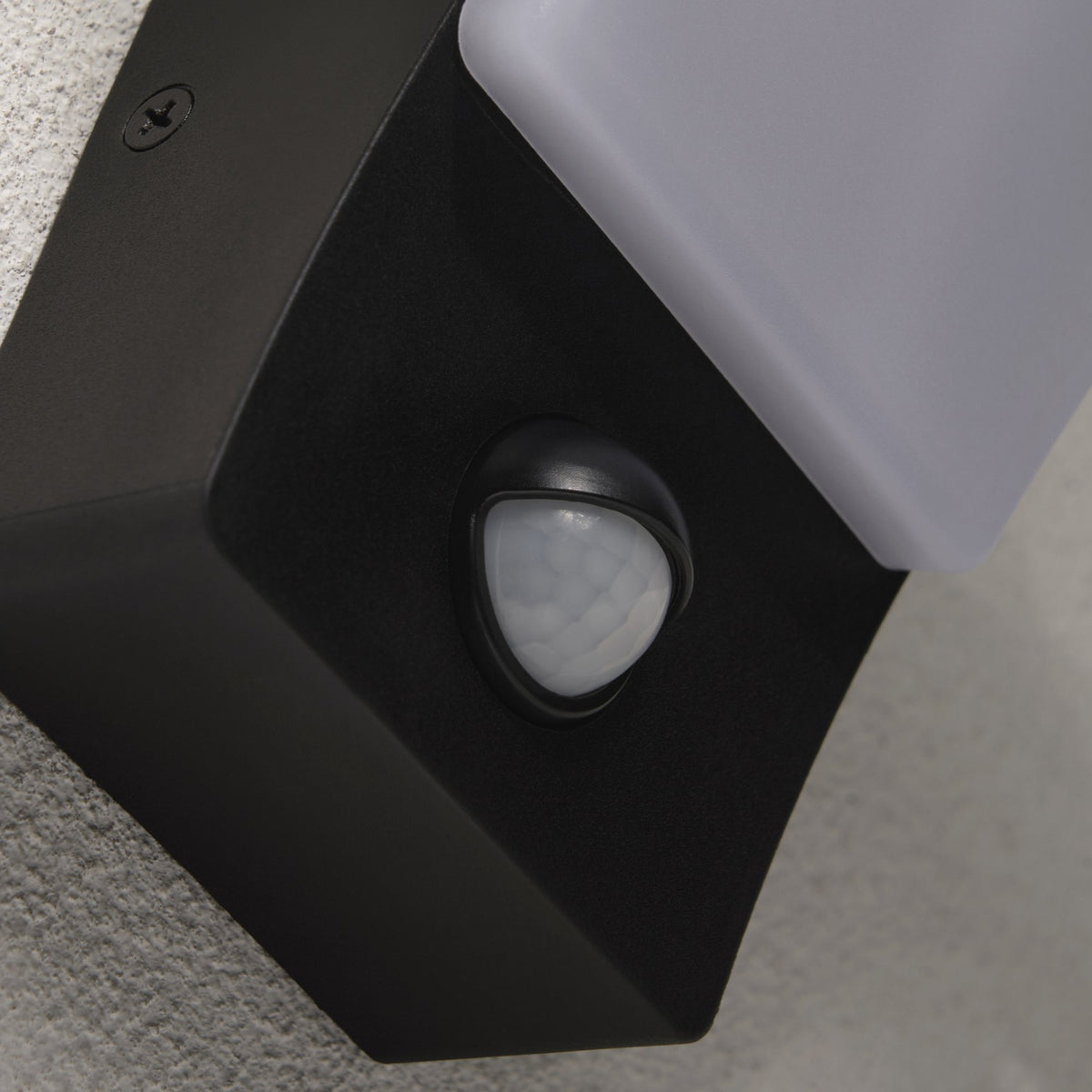 Batsu 12 Watt LED Curved Outdoor Wall Light with PIR - Black
