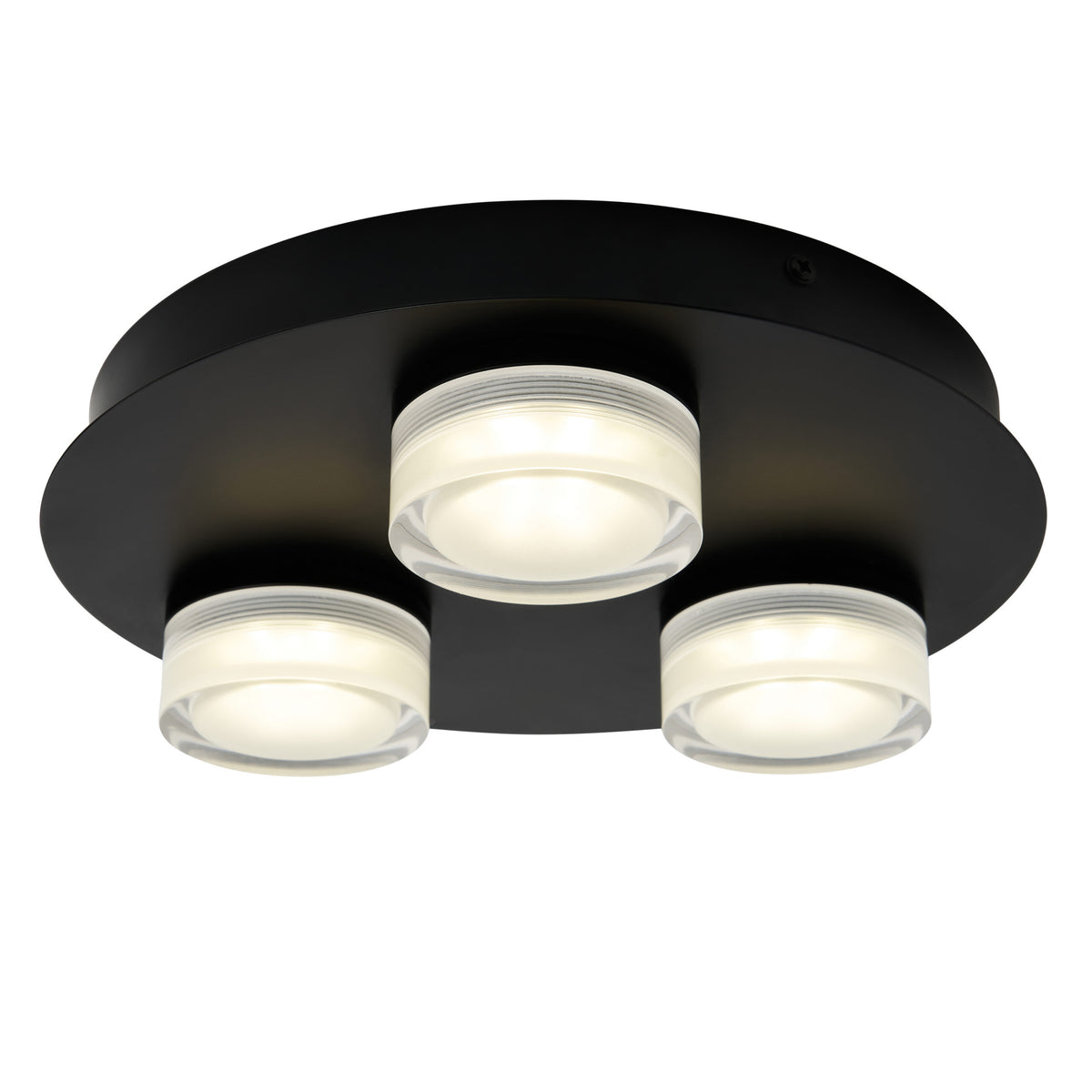 Amalfi LED Bathroom Ceiling Spotlight Plate, Matt Black