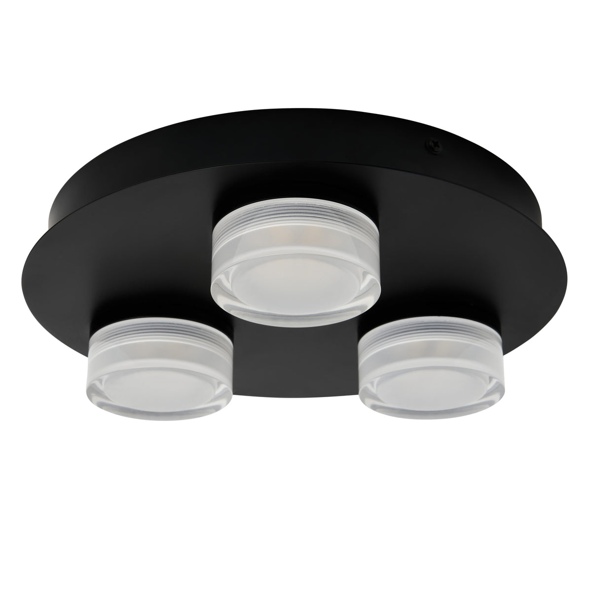 Amalfi LED Bathroom Ceiling Spotlight Plate, Matt Black