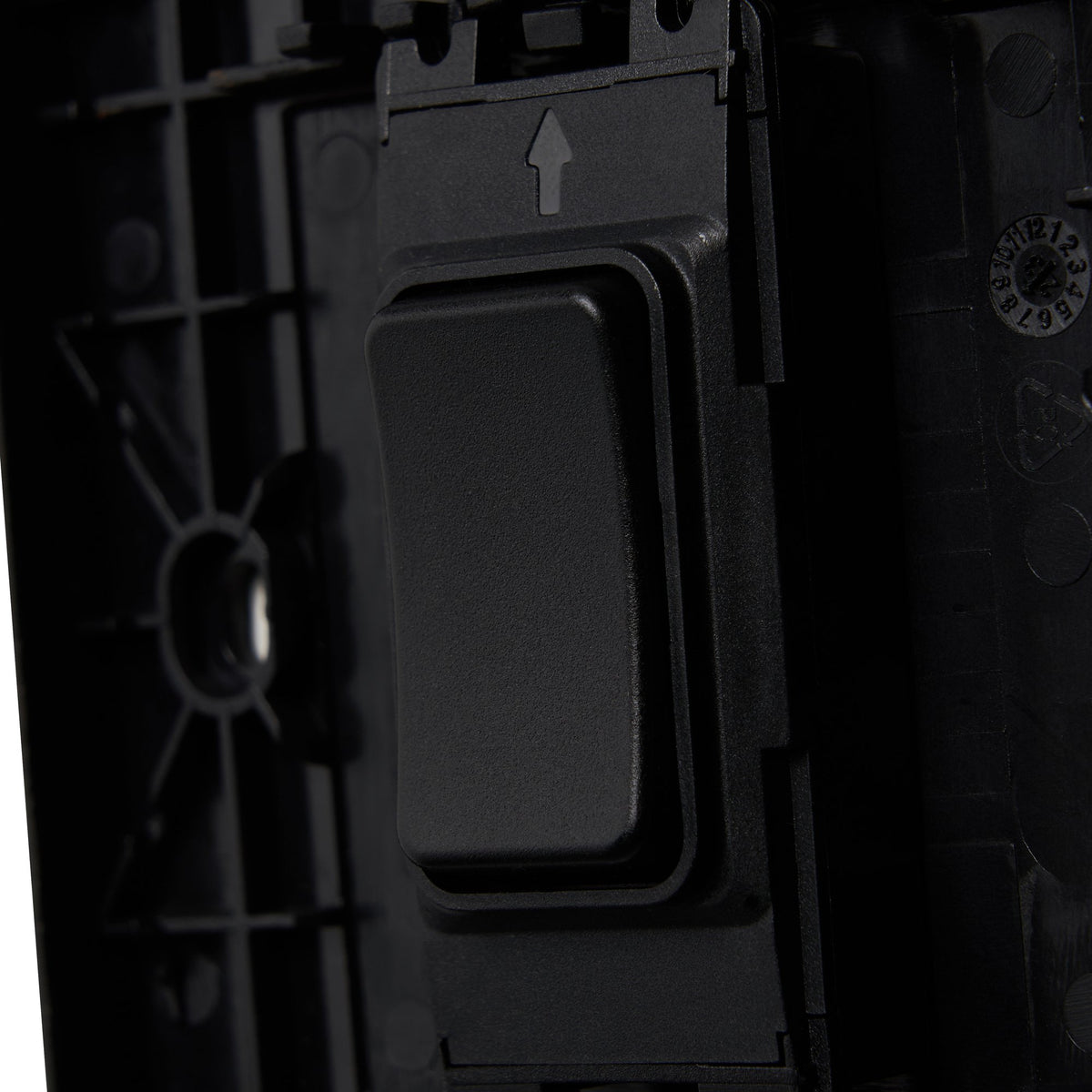 Slimline Kinetic Switch- 1 Gang, Black body, Black switch. -Non- Dimmable
