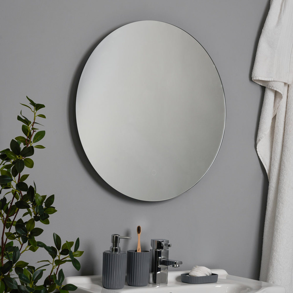 Fal Round LED Mirror with Demist