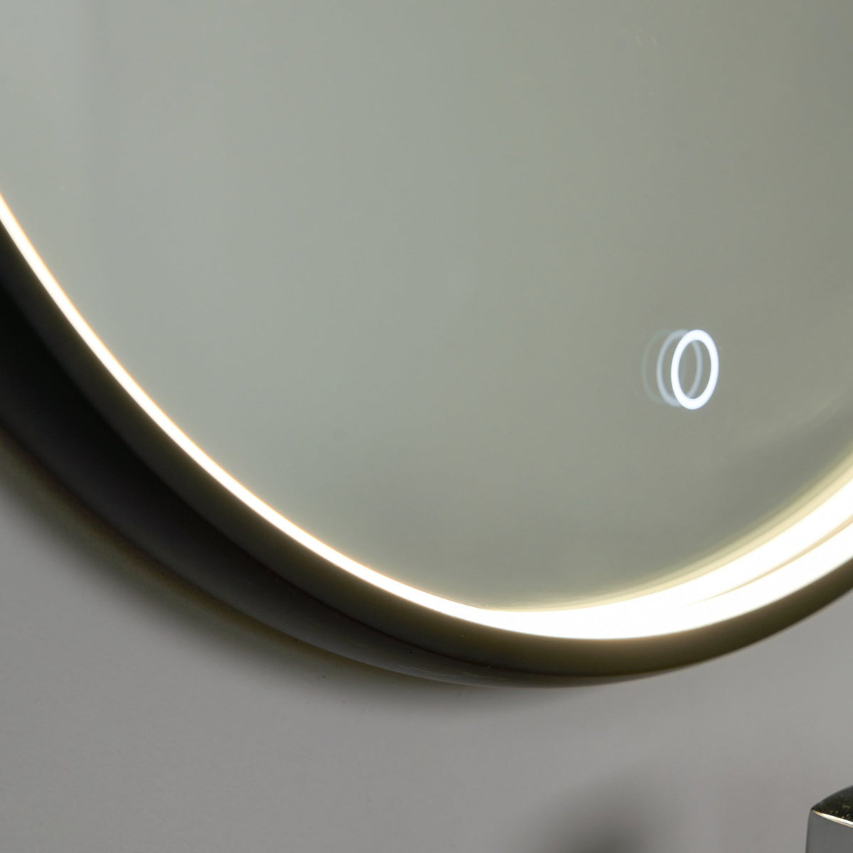 Roc LED Framed Mirror with Demist Black
