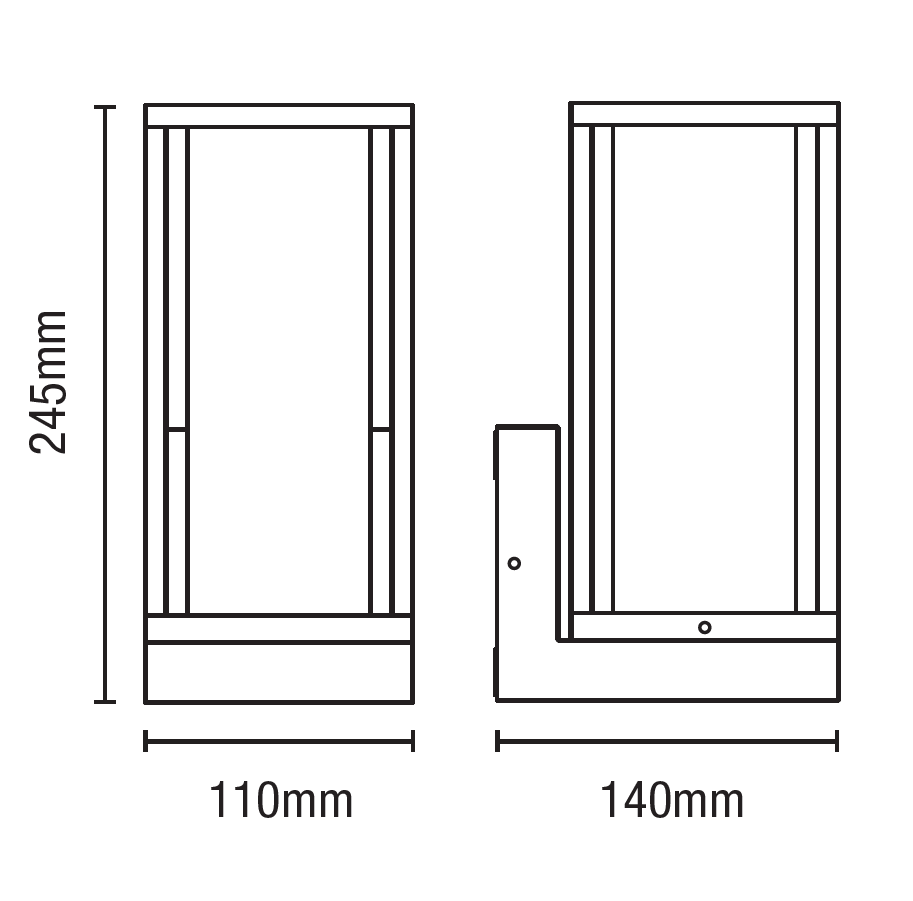 Harmby Outdoor Wall Lantern Black