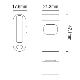 1 Gang Kinetic Silicone Fob Switch - Matt Grey