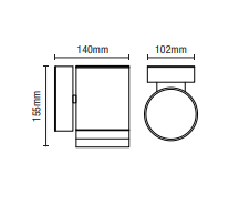 Lens Outdoor Wall Light with Photocell, Anthracite