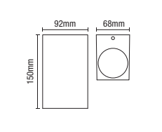 Fleet Outdoor Square Wall Light, Anthracite