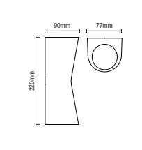 Skye Outdoor Double Cone Style LED Up and Down Wall Light, Anthracite