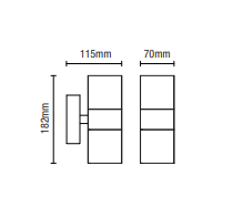 Muto Outdoor Up and Down Wall Light, Anthracite