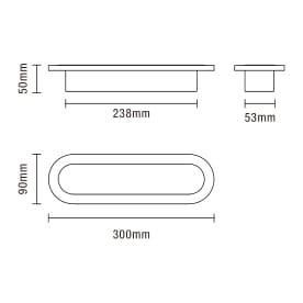 Ren 10 Watt Outdoor CCT Linear Wall Light, Black