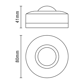 Loca 360° Surface Mount Single PIR Sensor - White