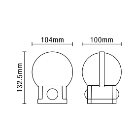 Anmo Up and Down LED CCT Outdoor Globe Wall Light, Anthracite