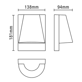 Vesoul Outdoor Wall Light , Anthracite