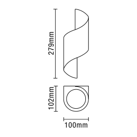 Bude Outdoor LED Wall Light - Black