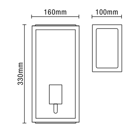 Minerva Outdoor Wall Light , Black