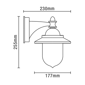 Leek Outdoor Fisherman Style Lantern Wall Light, Anthracite