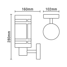 Gada 1 Light Outdoor Wall Light with Stainless Steel Mesh - Black