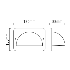 Rennes 10 Watt LED Outdoor Wall Light - Black