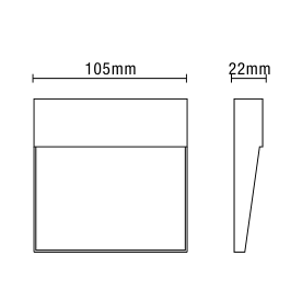 Puya Outdoor LED 10cm Square Wall Light, Anthracite