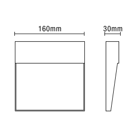Puya Outdoor LED 16cm Square Wall Light, Anthracite