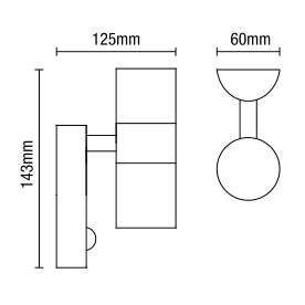 Islay Up and Down Outdoor Wall Light with PIR Sensor, Anthracite