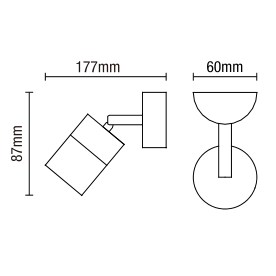 Islay Adjustable Outdoor Wall Light, Stainless Steel