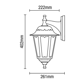 Bianca Outdoor Polycarbonate Wall Lantern, Black
