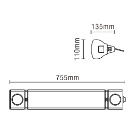 Flint - Wall Mounted Heater with Bluetooth Speakers