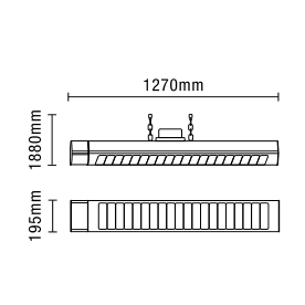 Jet - Ceiling Mounted Heater with PIR