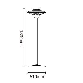 Coral - Floor Standing Patio Heater with Carbon Element
