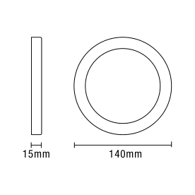 Tauri 6 Watt LED Flush Ceiling or Wall Light - White