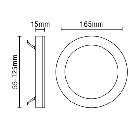 Tauri 12 Watt LED Flush Ceiling or Wall Light - White