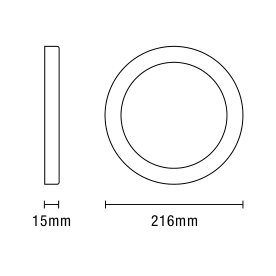 Tauri 18 Watt LED Flush Ceiling or Wall Light - White