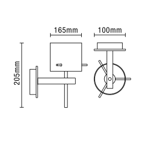 Gene Single Bathroom Wall Light, Satin Brass