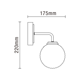 Vermont Wall Light. IP44. Antique Brass