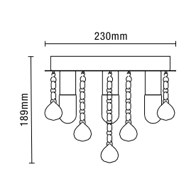 Orlando Bathroom Flush Ceiling Light, Chrome