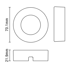 Argi 3w UnderCabinet LED CCT Round Satin Nickel