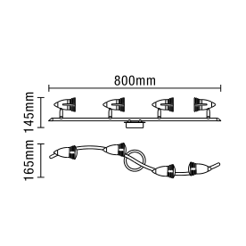 Elara Satin nickel 4 light bar