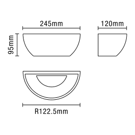 Rhonda Plaster Wall Washer White