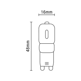 G9 Capsule LED 3000k Sgl Frost