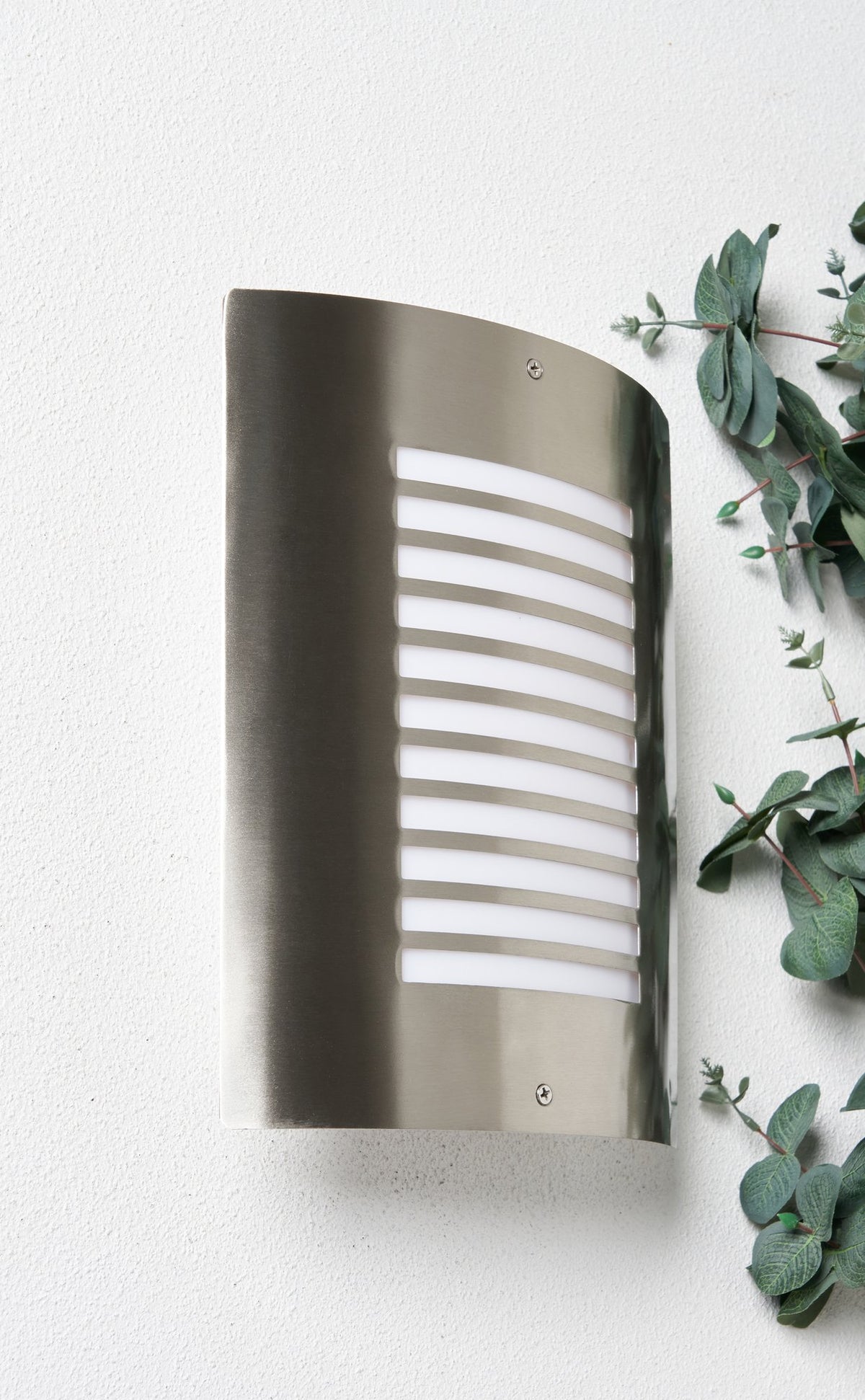 Sigma 1 Light Outdoor Slat Wall Lantern - Stainless Steel
