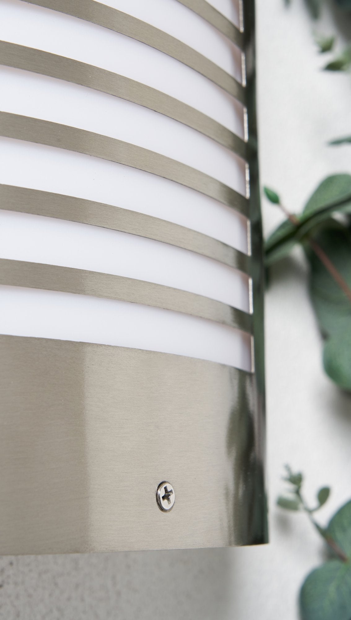 Sigma 1 Light Outdoor Slat Wall Lantern - Stainless Steel
