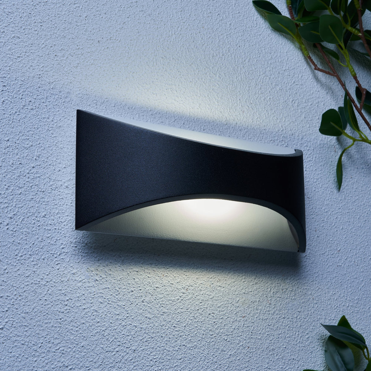Stroud Outdoor LED 12 Watt Wall Light, Black