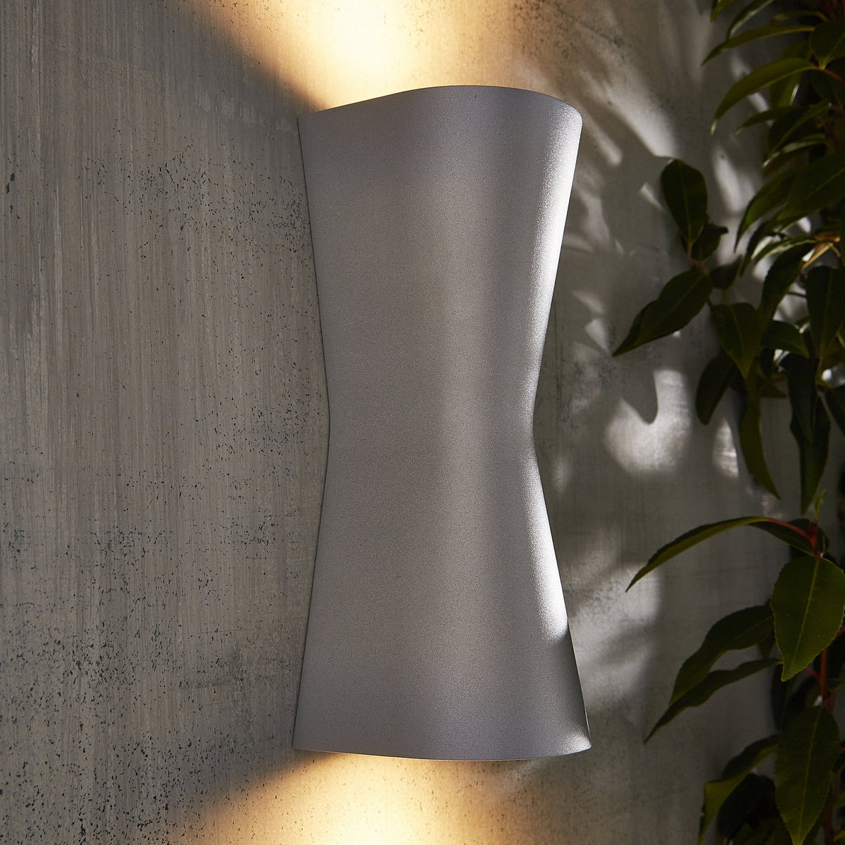 Skye Outdoor Double Cone Style LED Up and Down Wall Light, Anthracite