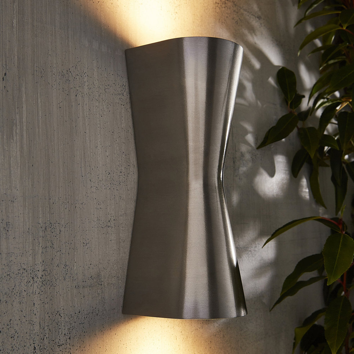 Skye Outdoor Double Cone Style LED Up and Down Wall Light, Anthracite
