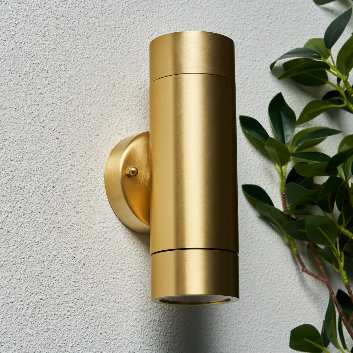 Brac Solid Brass Outdoor Up & Down Wall Light, Brass