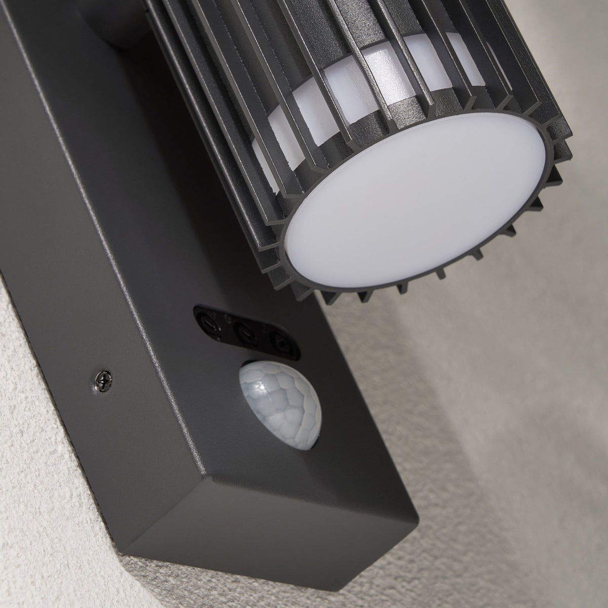 Muto Outdoor Up and Down Wall Light with PIR Sensor, Anthracite