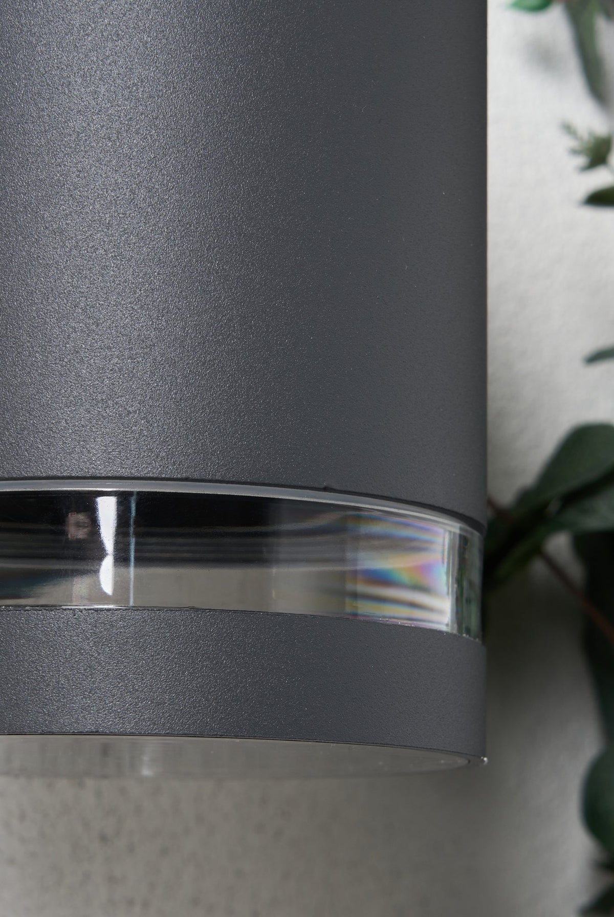 Lens Single Light Outdoor Down Wall Light - Anthracite