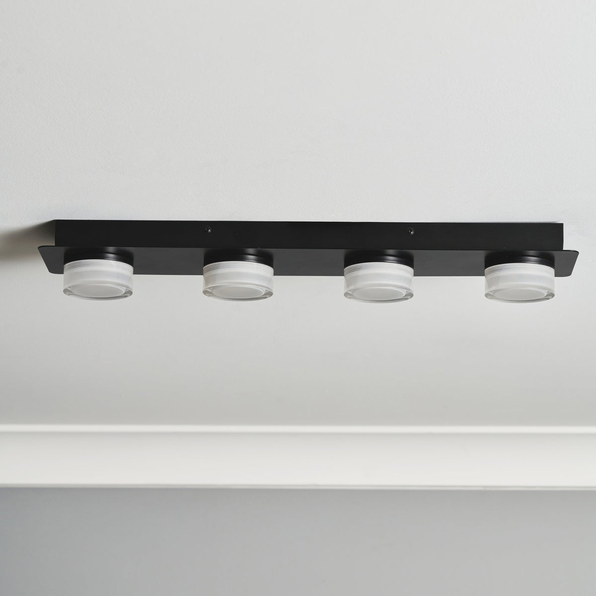 Amalfi LED Bathroom Ceiling Spotlight Bar, Matt Black